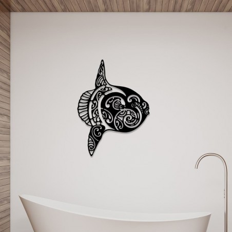 Metal wall decoration - FISH MOON MOLA MOLA