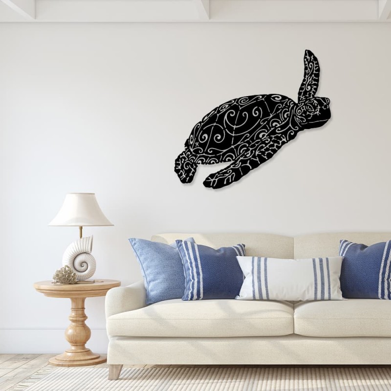 Metall Wanddekoration - TORTUE MARINE