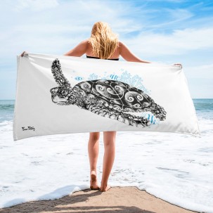 Serviette blanche Tortue