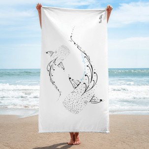 Serviette blanche Requins baleines