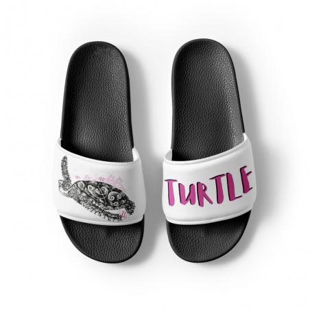 Claquettes pour femme blanches Tortue