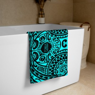 Tribal turquoise towel