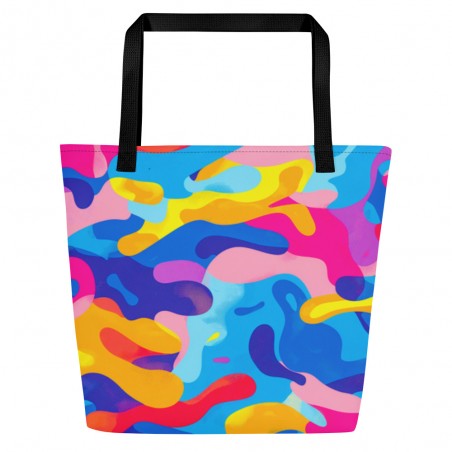 Tote bag large avec poche armée