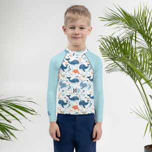 T-shirt anti UV Baleines pour Enfant