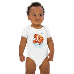 Body en coton bio bébé Poisson clown