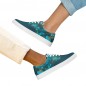 Women's tone-on-tone canvas sneakers with laces jellyfish