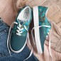 Women's tone-on-tone canvas sneakers with laces jellyfish