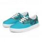 Canvas tennis with laces woman turquoise jelly