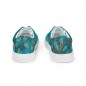 Canvas tennis with laces woman turquoise jelly