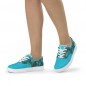 Canvas tennis with laces woman turquoise jelly