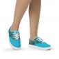 Canvas tennis with laces woman turquoise jelly