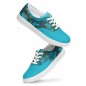 Canvas tennis with laces woman turquoise jelly