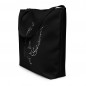 Large tote bag with black whale shark pocket