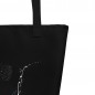 Large tote bag with black whale shark pocket