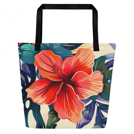 Bolso tote grande con bolsillo Aloha