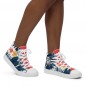 Tropical women's high-top canvas sneakers