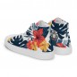 Tropical women's high-top canvas sneakers