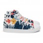 Tropical women's high-top canvas sneakers