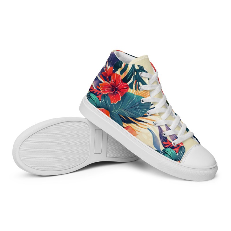 Baskets hautes en toile femme Aloha