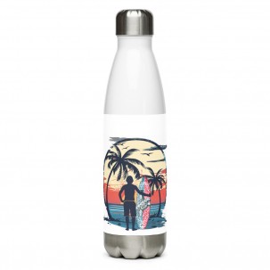 Sunset Beach Stainless Steel Water Bottle