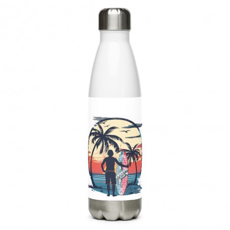 Sunset Beach Stainless Steel Water Bottle