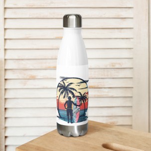 Sunset Beach Stainless Steel Water Bottle