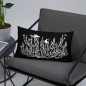 Black & white coral cushion