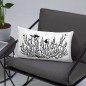 Black & white coral cushion