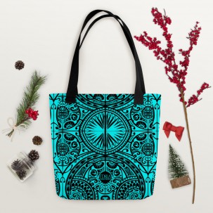 Tote bag turquoise tribal