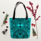 Tote bag turquoise tribal