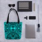 Tote bag turquoise tribal