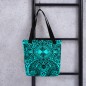 Tote bag turquoise tribal