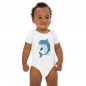 Organic cotton body baby whale