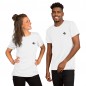 Weißes Unisex-T-Shirt „Sunset Beach“