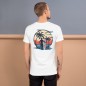 Sunset Beach unisex white t-shirt