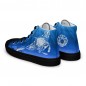 Manta Blue women's canvas high-top trainers