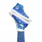 Manta Blue women's canvas high-top trainers