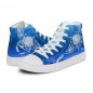 Manta Blue women's canvas high-top trainers