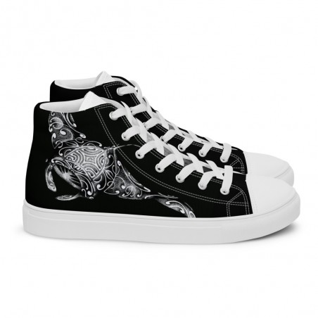 Black Manta women's canvas high-top trainers