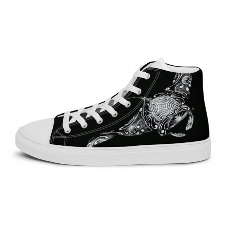 Men's black Manta canvas high-top trainers