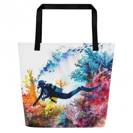 Diver tote bag with pocket