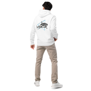 White organic shark sweatshirt