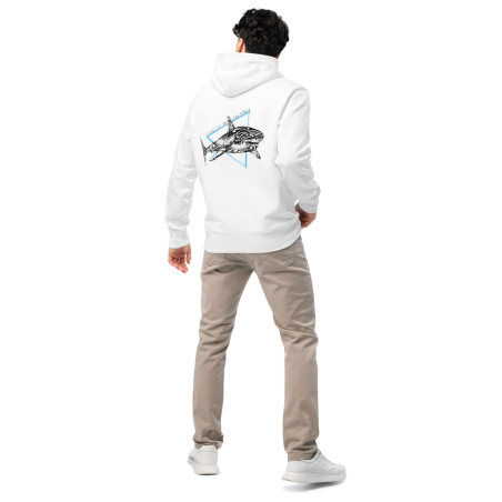 White organic shark sweatshirt