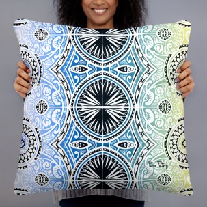 Tribal colours cushion