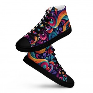 Women's canvas high-top trainers colours