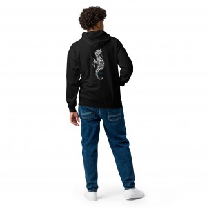 Unisex zip jacket with seahorse hood