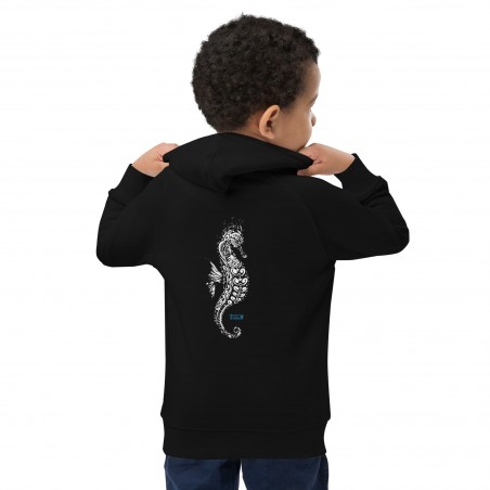 Children's organic hoodie Seahorse