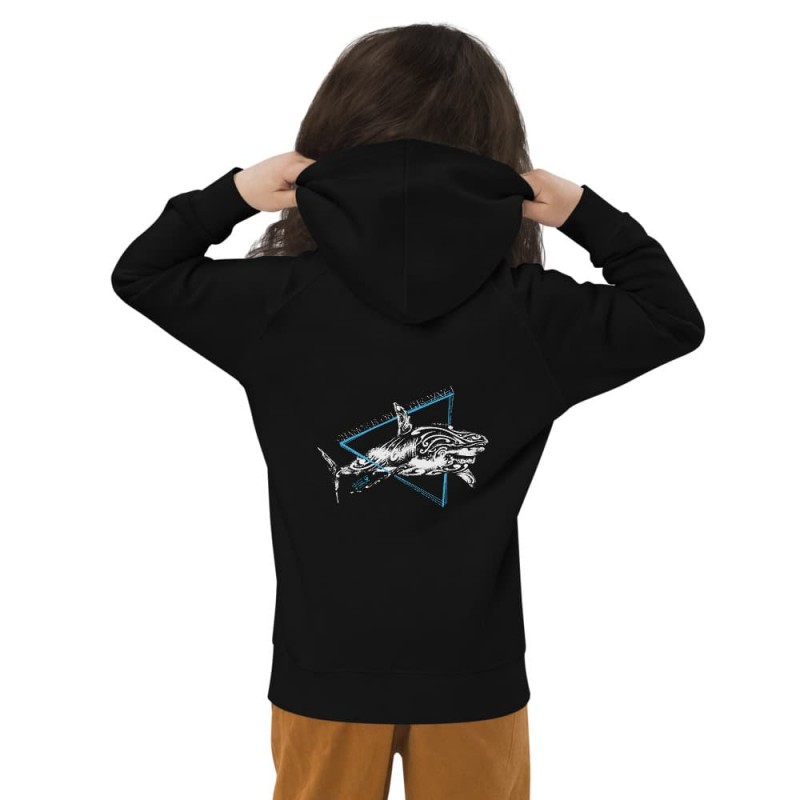 Sweat à capuche Bio Enfant Requin blanc