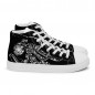 Men's black octopus canvas high-top trainers