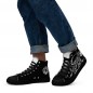 Men's black octopus canvas high-top trainers